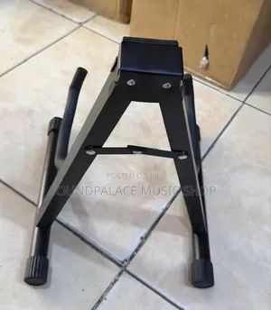 Foldable A-Frame Guitar Stand - Black Metal