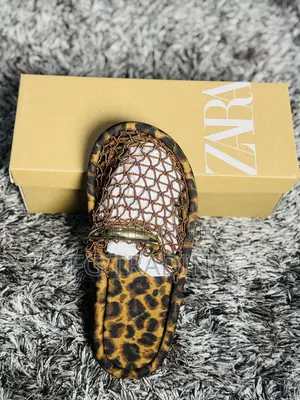 Zara Leopard Print Slippers - Ladies' Footwear
