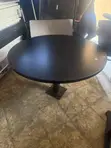 Round Dining Table - Black Wood-Mode - 1