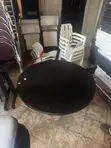 Round Dining Table - Black Wood-Mode - 2
