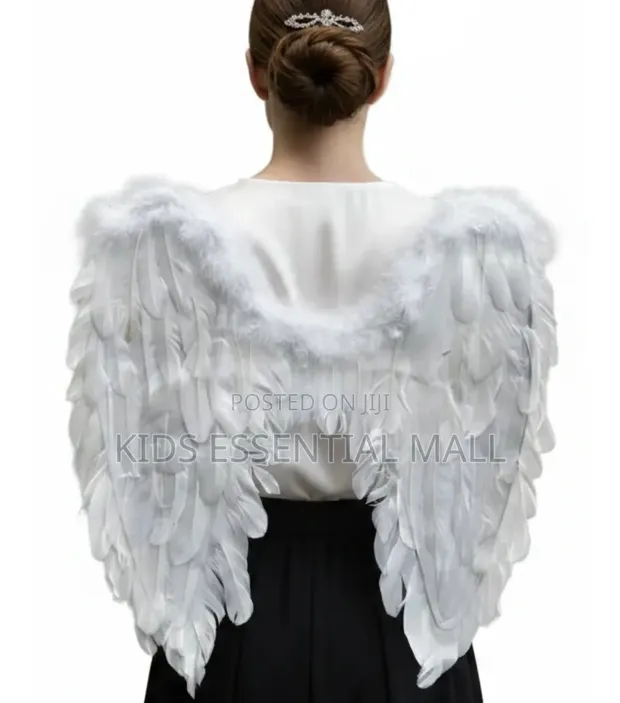 Large Feather Wings for Kids and Adults - White - 1