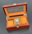 Luxury 3-Slot Wooden Watch Organizer Box - 1
