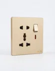 Universal Wall Socket with Switch, USB-A & USB-C Ports - 1