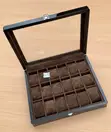 Luxury 18-Slot Watch Display Storage Box - Coffee Color - 2