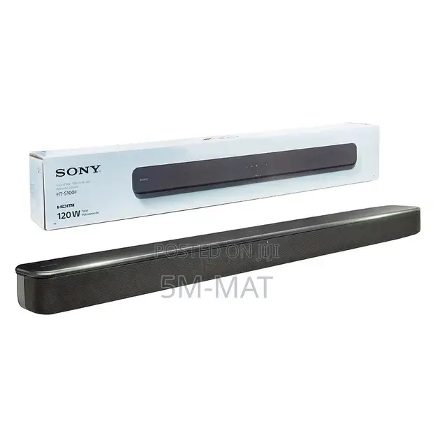 Sony 2.0Ch 120W Single Soundbar Black, HT-S100F - 1