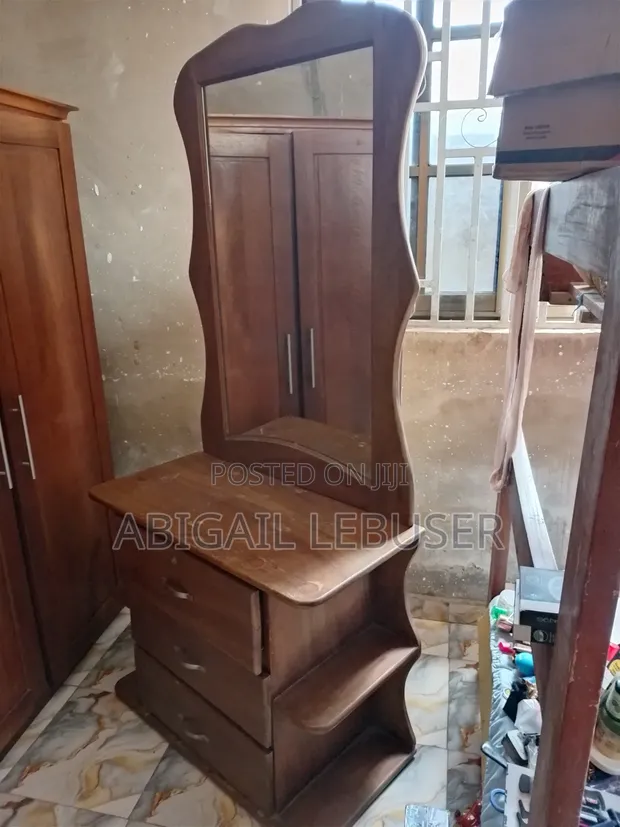 Dressing Mirror with Integrated Seat - 1