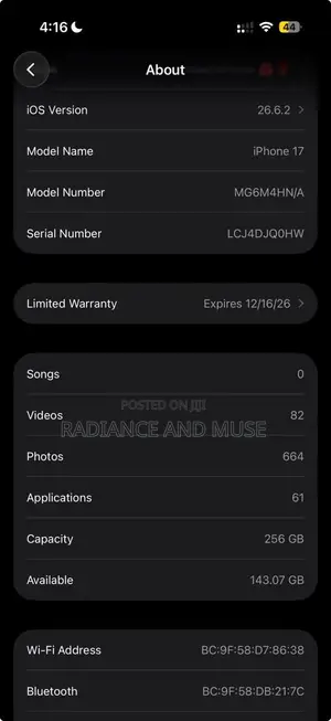 Apple iPhone 17 256GB Purple