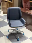 Modern Executive Office Chair - Wooden Back - 1