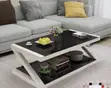 X Shaped Glass Center Table - 2