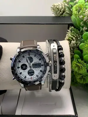 Joefox Leather Watch with Bracelet