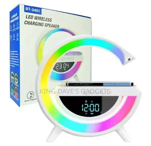G-Shaped LED Wireless Charging Speaker - 1