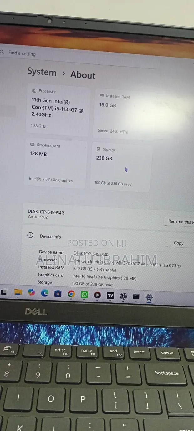 Dell Vostro 3350 Laptop - 16GB RAM, 256GB SSD - 1