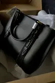 Zara Structured Leather Handbag - 1
