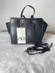Zara Structured Leather Handbag - 4