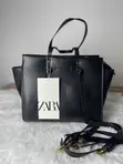 Zara Structured Leather Handbag - 5