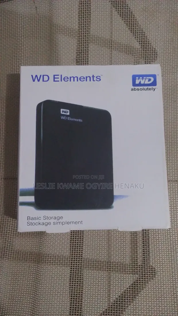 1TB Western Digital Elements Portable External Hard Drive - 1