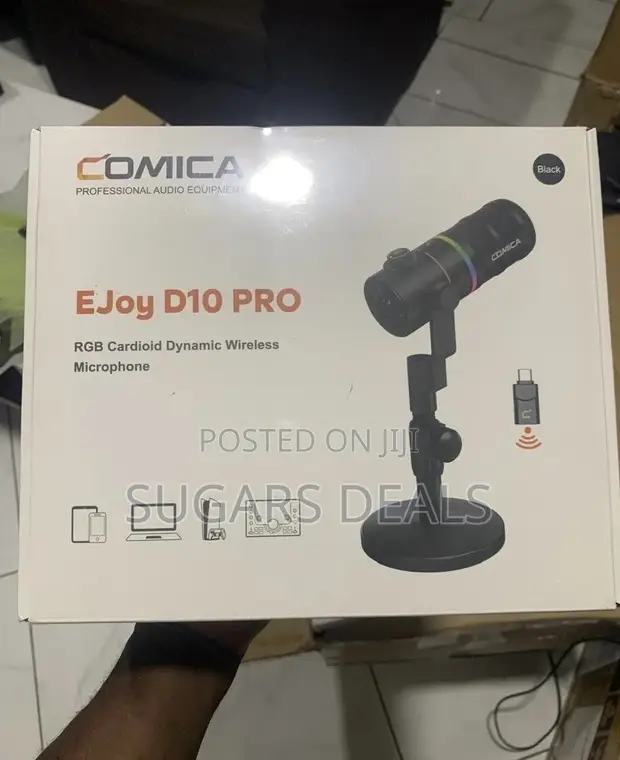 Comica Ejoy D10 Pro RGB Cardioid Dynamic Wireless Mic - 1