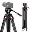 Coman DF16LS Heavy Duty Video Tripod with Fluid Head - 2