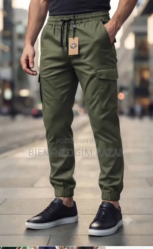 Plain Bumper Cargo Pants - 1