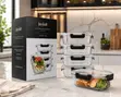 5pcs Airtight Glass Storage Bowls 1040ml - 1