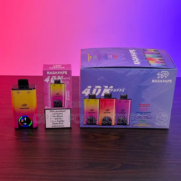 Kasavape 40,000 Puffs | Cherry Ice Peach Ice | GHS 220 Accra - 1