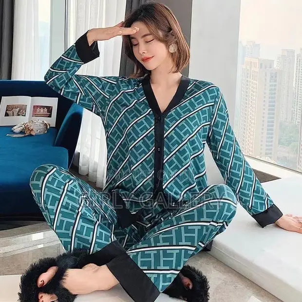 Silk Pajamas - Long Sleeve & Pants - 1