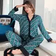 Silk Pajamas - Long Sleeve & Pants - 1