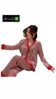 Silk Pajamas - Long Sleeve & Pants - 3