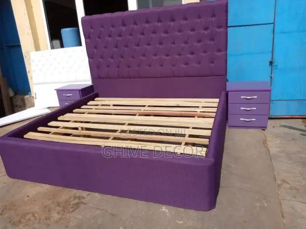 King Size Bed with 2 Cabinets - Pre-order - 1