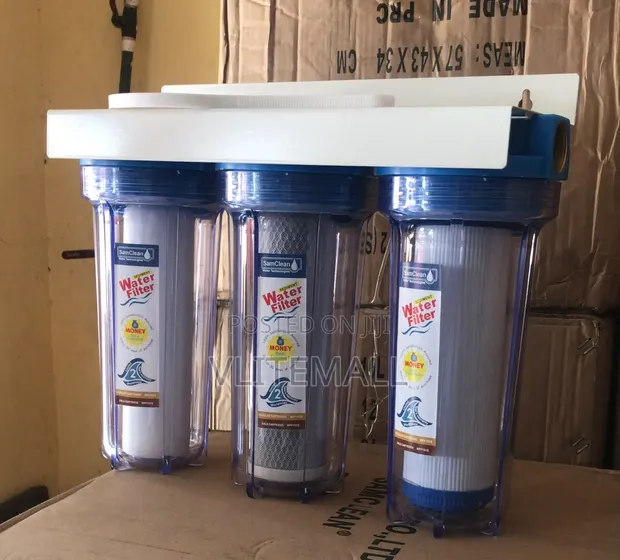 Triple Stage Water Filter with 3 Canisters - 1