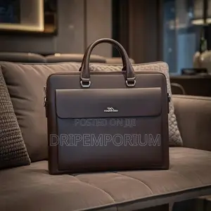 Executive Black Leather Briefcase