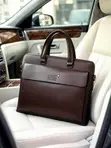 Executive Black Leather Briefcase - 3