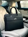 Executive Black Leather Briefcase - 4