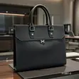 Executive Black Leather Briefcase - 5