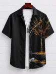 Men's Stylish Short-Sleeve Shirt - Casual Comfortable - 3