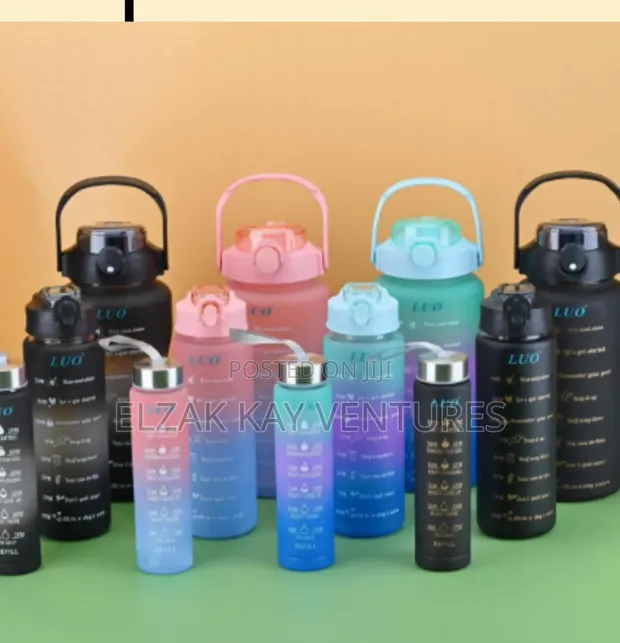 3-Set Large Capacity Water Bottles - 1