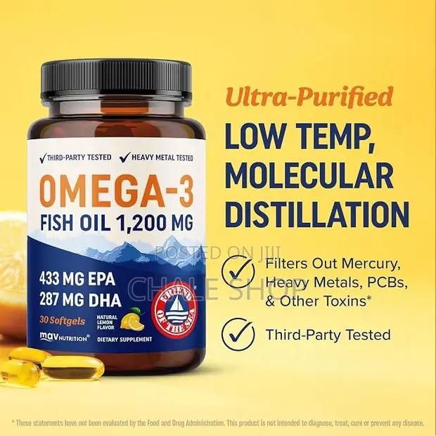 Bencaohong Triple Strength Omega-3 Fish Oil 3600mg - 120 Lemon Softgels - 1