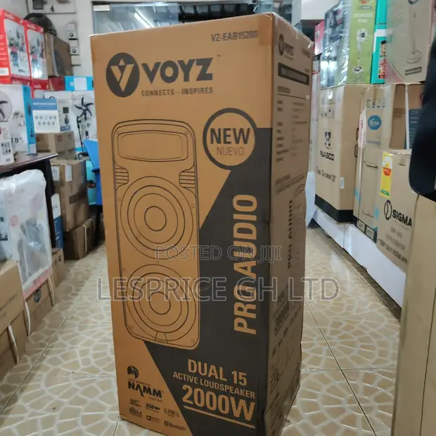 Voyz 2000W Portable Bluetooth Speaker with Mic & Stand - 1