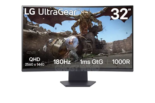 LG 32GS60QC-B Ultragear 32-Inch Curved Gaming Monitor - 1