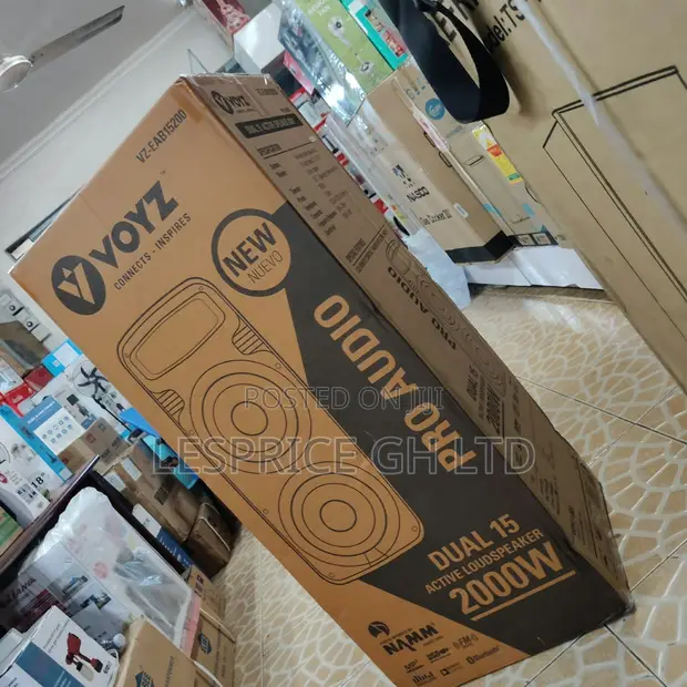 Voyz 2000W Bluetooth Portable Speaker with Microphone - 1