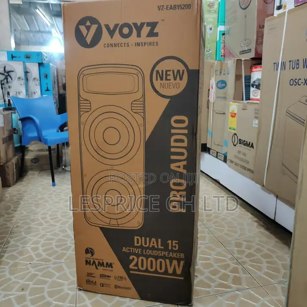 Voyz 2000 Watts Bluetooth Portable Speaker with Microphone - 1