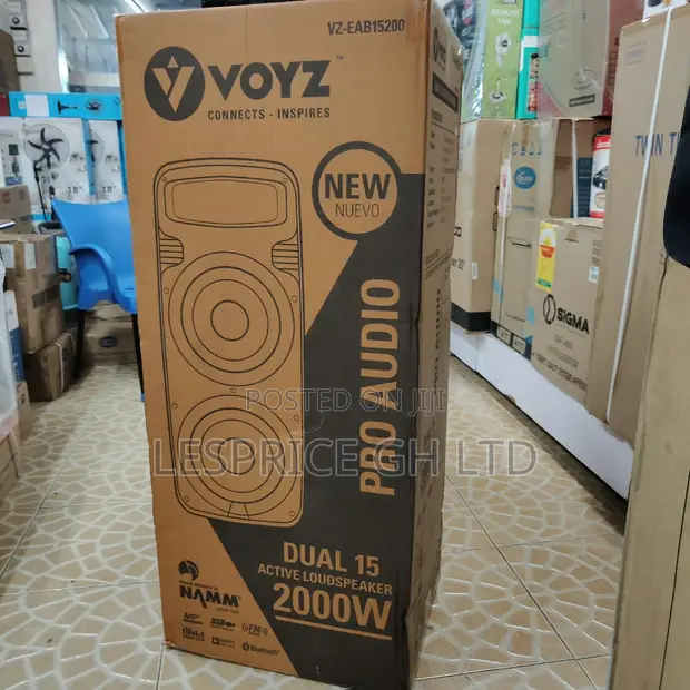 Voyz 2000W Bluetooth Portable Speaker with Microphone - 1