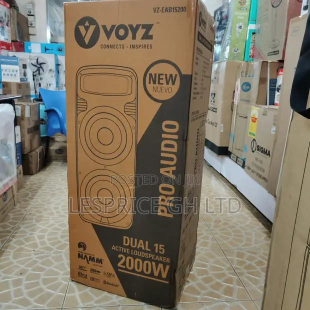 Voyz 2000W Portable Bluetooth Speaker with Mic & Stand - 1
