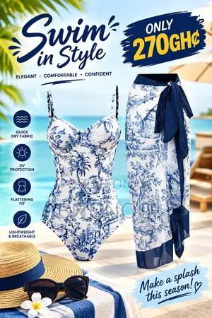 Women's Blue Spandex Swimwear Cover Up - Size M