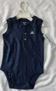 Carter's Navy Blue Romper - 12 Months - 4