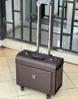 Premium Quality Pure Leather Pilot Briefcase Trolley Bag - 1