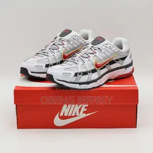 Original Nike P-6000 White/Varsity Red Sneakers
