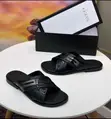 Original Gucci Crossed Slippers - Black/White - 3