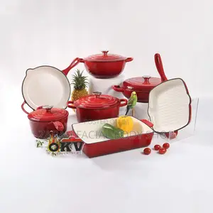 11pcs Cast Iron Pots Set