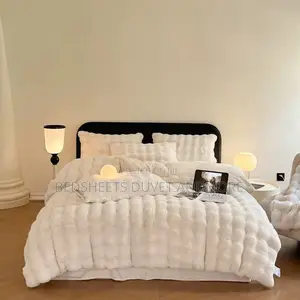 Off White Velvet 7pc Duvet Set